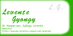levente gyongy business card