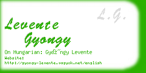 levente gyongy business card